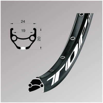 фото - Обод Remerx TOP DISC RX 3019, 27,5”, 584×19, 32 отв., AV, пист., черн. анод.
