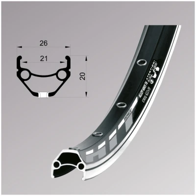 фото - Обод Remerx HIT 21 RX 4521, 29», 622×21, 32 отв., AV, черн. анод., V-Br, CNC