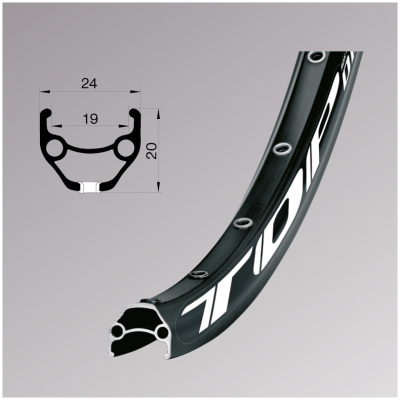 фото - Обод Remerx TOP DISC RX 3019, 29», 622×19, 32 отв., AV, пист., черн. анод.