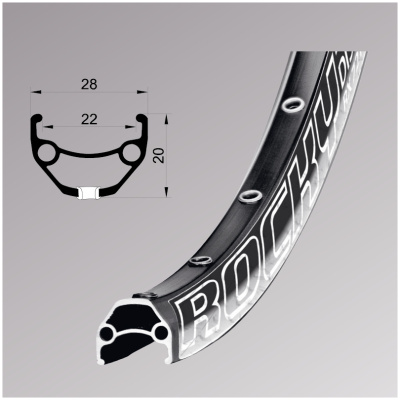 фото - сОбод Remerx ROCKY 22 RX 3022, 29», 622×22, 32 отв., AV, пист., черн. анод., E-Bike