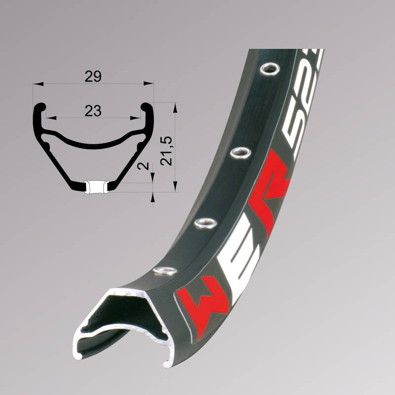 Обід Remerx WER RX 2023, 29'', 622x23, 32 відп., AV, піст., чорн. анод., E-Bike, безк.