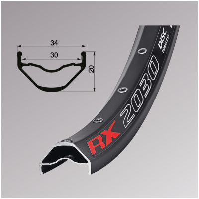 фото - Обід Remerx RX 2030 ENDURO PLUS, 29”, 622×30, 32 відп., FV, піст., чорн. анод., E-Bike, безк.