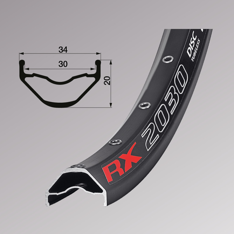 Фото Обід Remerx RX 2030 ENDURO PLUS, 29”, 622×30, 32 відп., FV, піст., чорн. анод., E-Bike, безк.