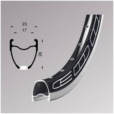 фото - Обод Remerx EDDY RX 917, 29”, 622×17, 32 отв., FV, пист., черн. анод., V-Br, CNC