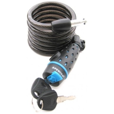 фото - Замок Spencer ZS7318 під ключ 10 х 1500мм чорний із синім (ZS7318)