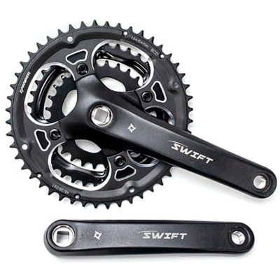 фото - Шатуни PROWHEEL SWIFT-201P, під квадрат, 170мм, 28-38-48Т, чорний