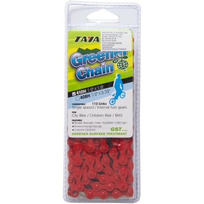 фото - Ланцюг Taya 410H BMX/FIXIE 112 ланок, червоний (LAN050)