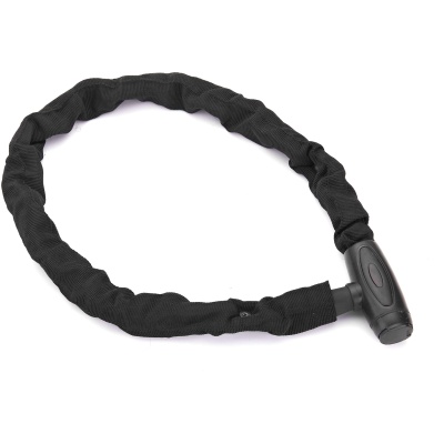 фото - Замок Green Cycle GLK-381 ланцюг 8ммx100см у текстильній обоймі, чорний
