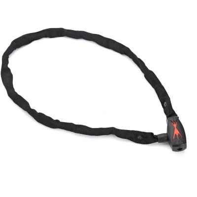 фото - Замок Green Cycle GLK-331 ланцюг 3,8ммx100см у текстильній обоймі, чорний