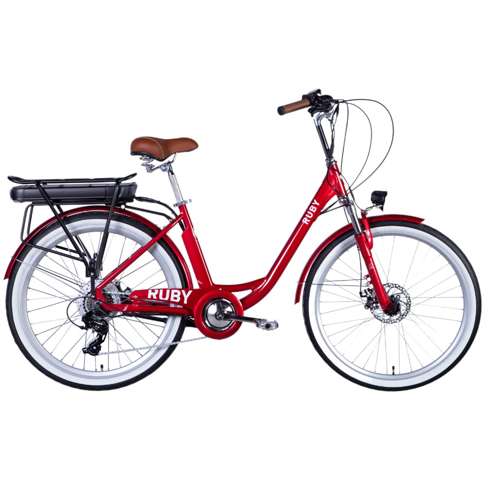 Электровелосипед 26" AL Dorozhnik eRUBY" 36В 12.5А*ч с крепл. к багажн. 500Вт