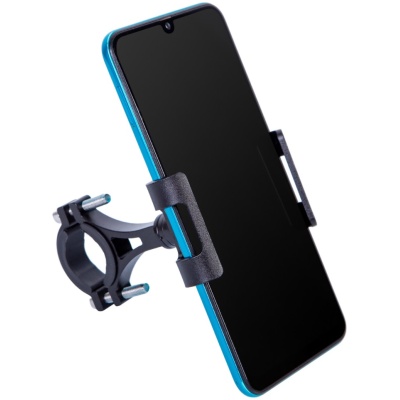 фото - Тримач для смартфона 3,5-6,5″ алюм. чорний BC-B722 з кріпленням на кермо/винос