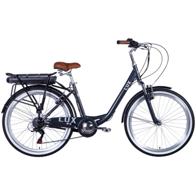 фото - Електровелосипед 26″ Dorozhnik LUX 500Вт 36В перед. редуктор. дисплей, САП, 12.5Ач з крепл. до багажн.,