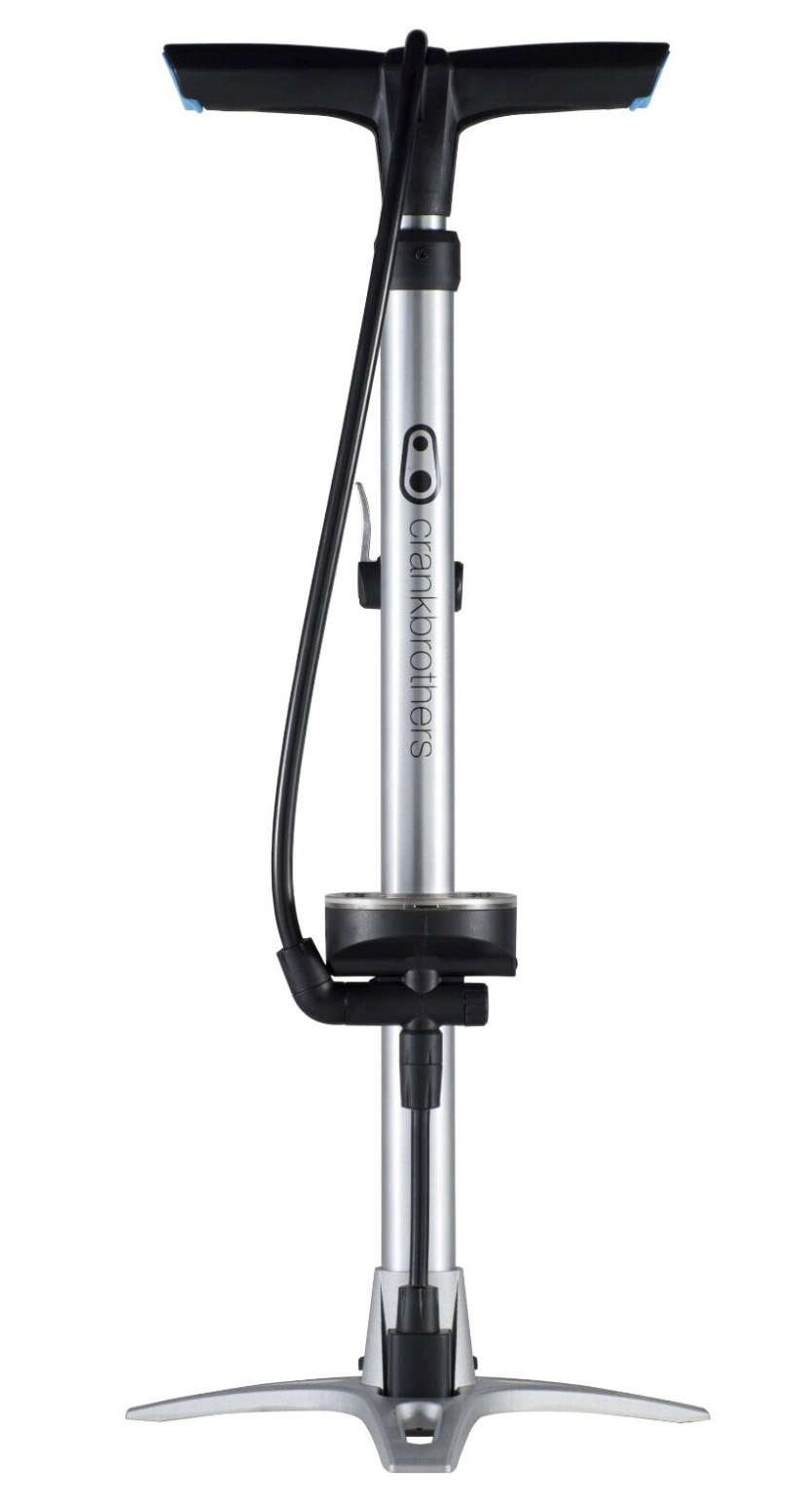 Насос для підлоги Crankbrothers STERLING, з манометром, presta/schrader, 160 psi / 11 bar, сріблястий