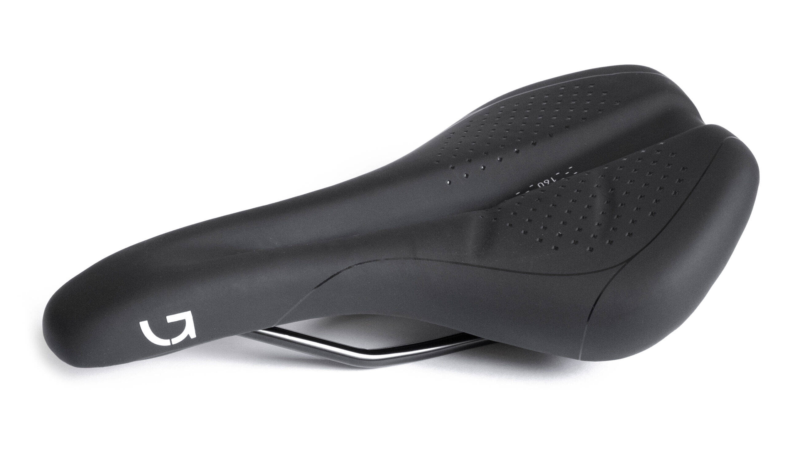Седло Green Cycle Active Air 160, стальные рейлы, черное