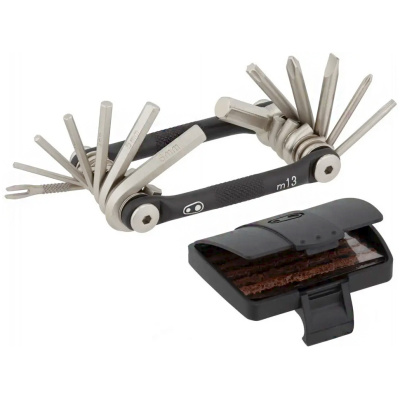 фото - Мультитул Crankbrothers M13, 2/2.5/3/4/5/6/8мм, T10, T25, Phillips #1 #2, flat #2, инструмент для бескамерных шин, черный