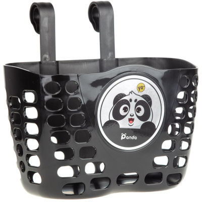 фото - Кошик дитячий пластиковий на кермо ONRIDE Pony Maxi чорний для велосипедів 16-20″