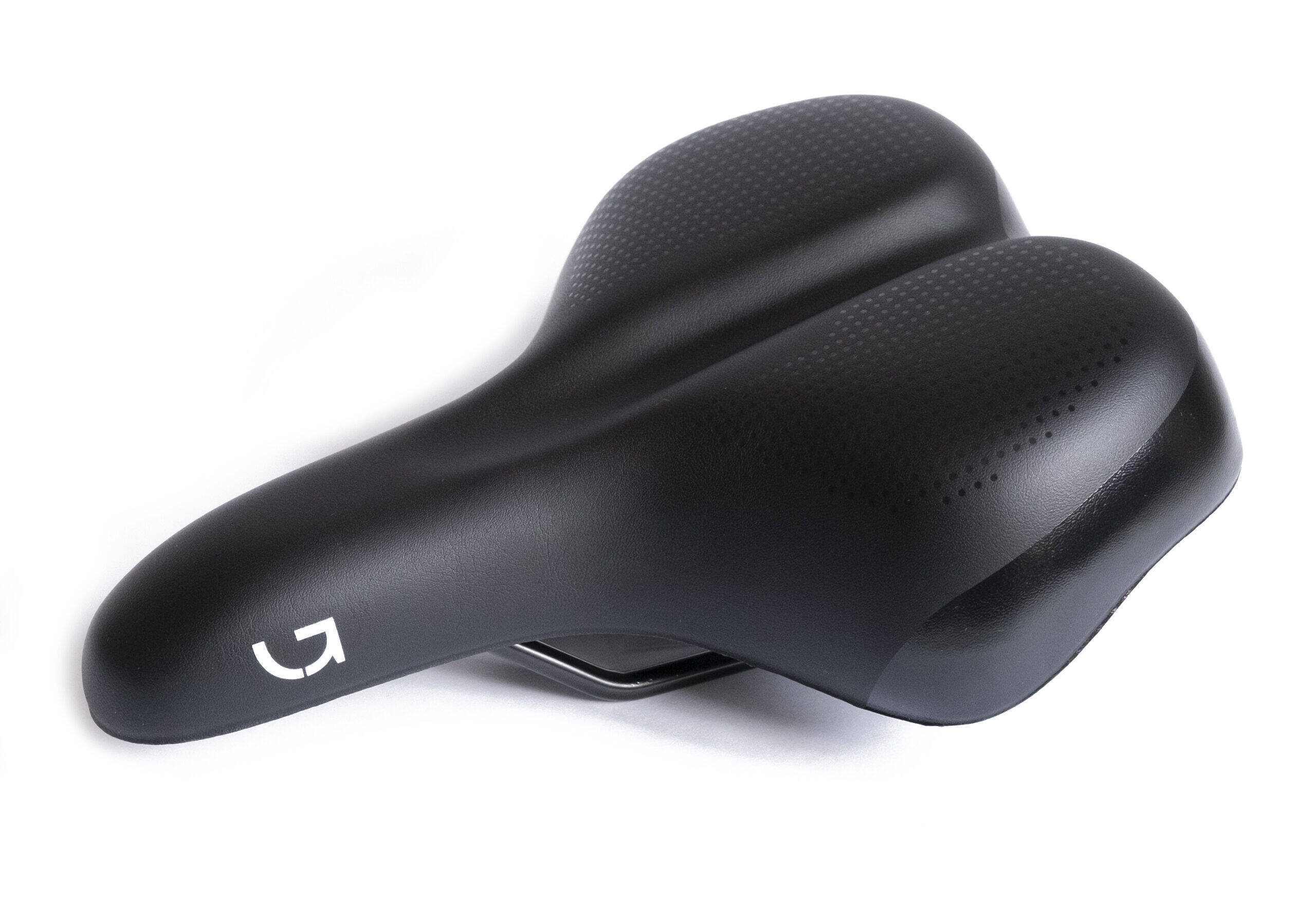 Седло Green Cycle Comfort 198, стальные рейлы, черное