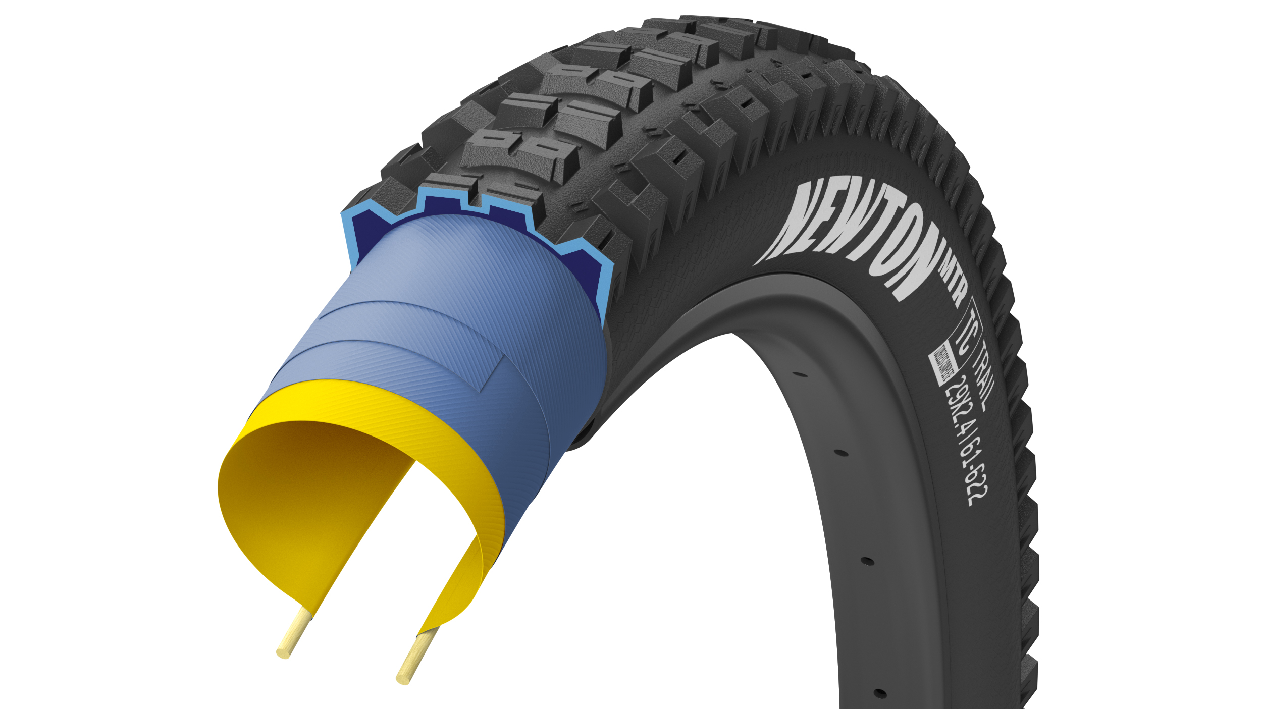 Фото Покрышка 27.5×2.4 (61-584) GoodYear NEWTON MTR Trail Tubeless Complete, Black