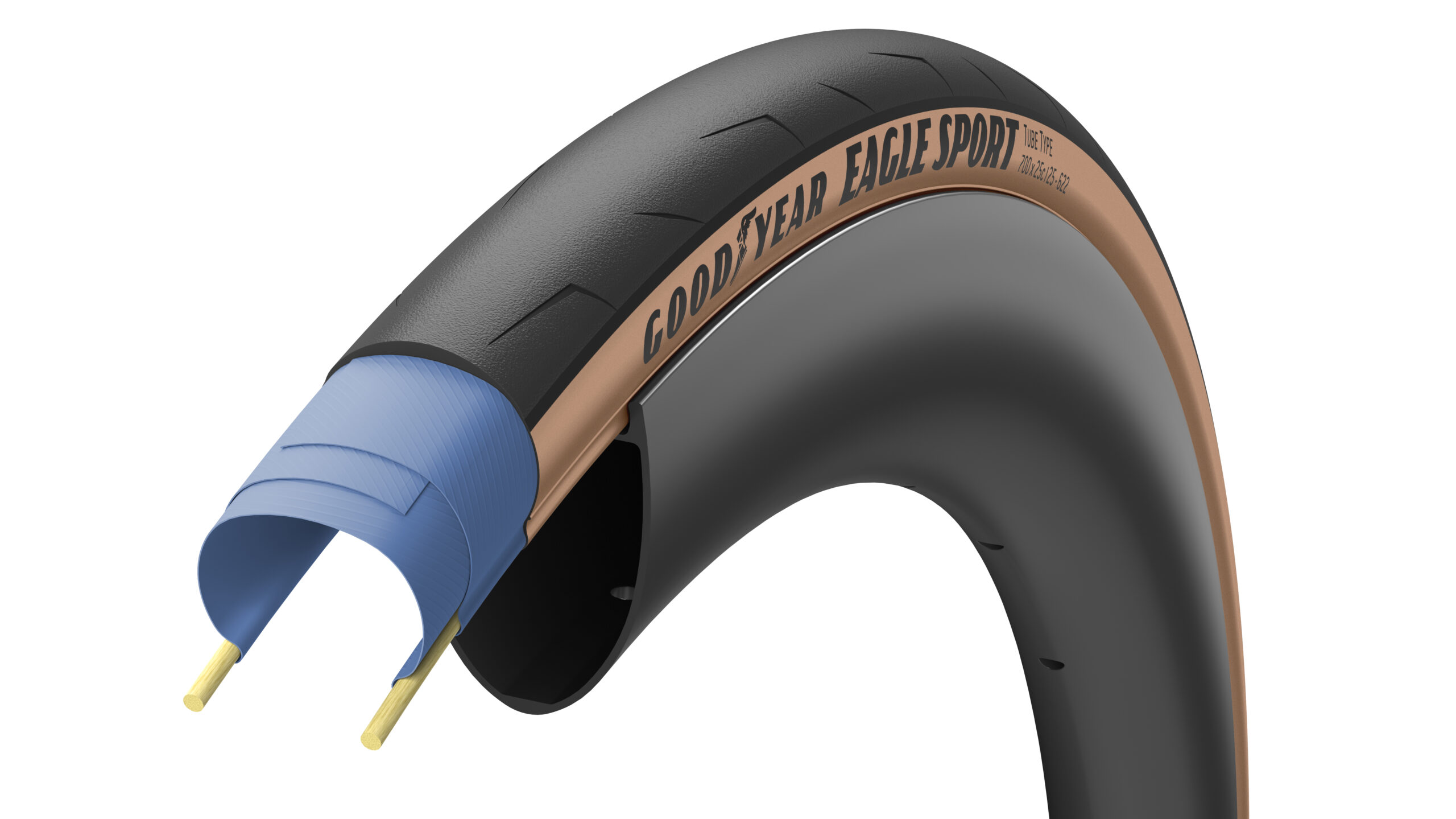 Фото Покрышка 700×32 (32-622) GoodYear Eagle Sport Tube Type Folding Tan, 60tpi