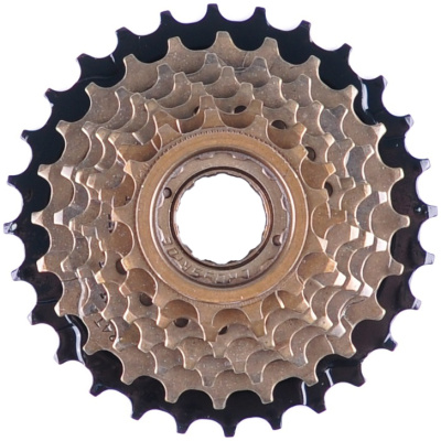 фото - Трещітка Crossride CR-FW7I 13-28T, 7 скор, коричневий