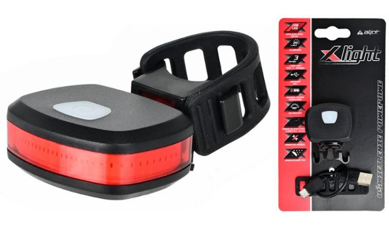 Задній ліхтар X-Light XC-384R COB LED 20LM, USB-C (A-O-B-P-0502)