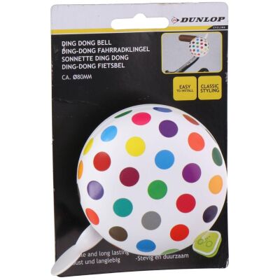 Дзвінок Dunlop 80мм, білий у крапки (1042282)