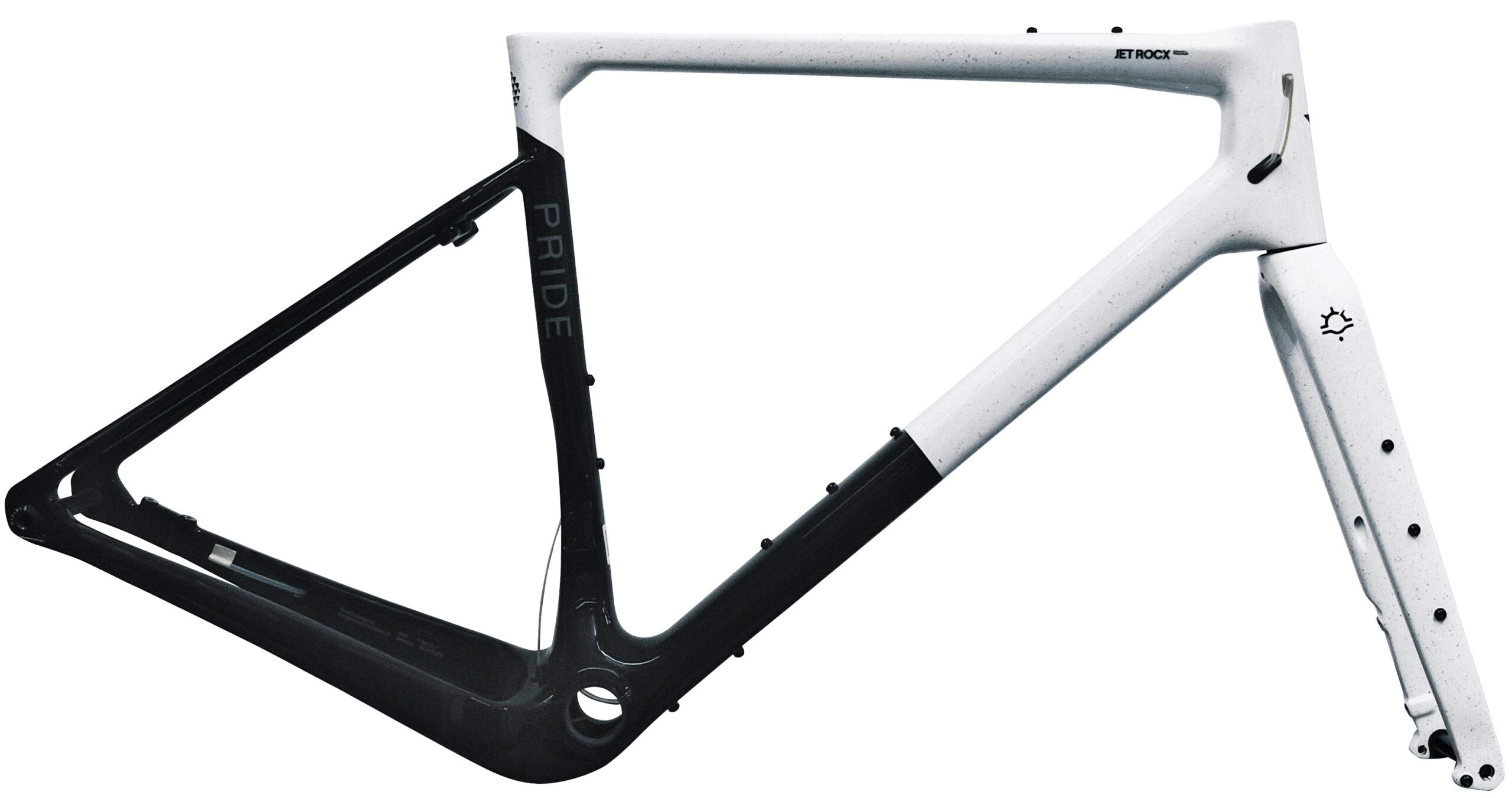 Рама 28" Pride Jet Rocx M  бело-черная + вилка