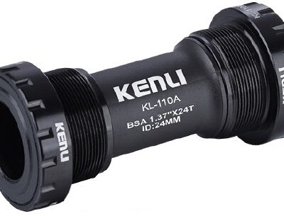 фото - Каретка Kenli KL-110A, зовнішні чашки, з пильовиками, вал 24 мм, 68/73 мм, чорна