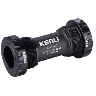 фото - Каретка Kenli KL-110A, внешние чашки, с пыльниками, вал 24 мм, 68/73 мм, черная