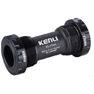 фото - Каретка Kenli KL-110A, внешние чашки, с пыльниками, вал 24 мм, 68/73 мм, черная