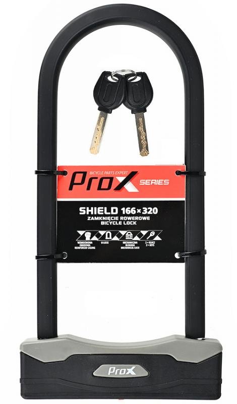 Фото Замок ProX Shield U-lock под ключ, 166×320мм. черный (A-Z-0376)