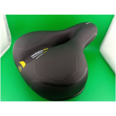 Сідло K.SAN HZ-003 Comfort, чорний із жовтим (rec11027)