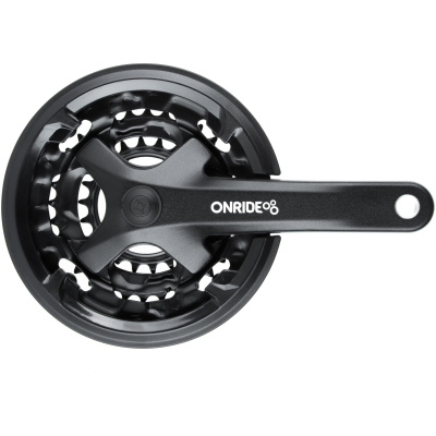 фото - Комплект шатунов ONRIDE Trio 850P, под квадрат, 170 мм, 22-32-42Т, на 8 шв., черный