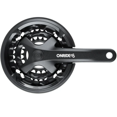 фото - Комплект шатунов ONRIDE Trio 850P, под квадрат, 170 мм, 22-32-42Т, на 8 шв., черный