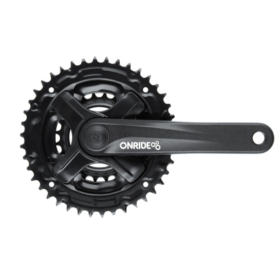 фото - Комплект шатунов ONRIDE Trio 820, под квадрат, 170 мм, 22-32-42Т, на 8/7/6 шв., черный