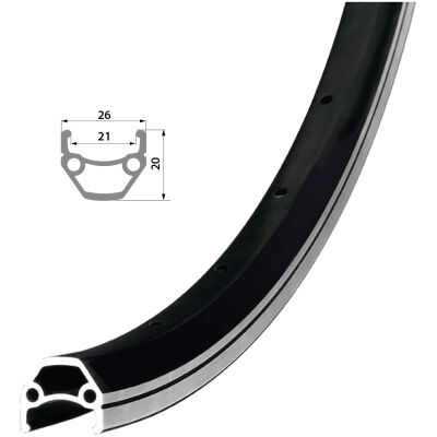 фото - Обод Remerx HIT 21 RX 4521, 28”, 622×21, 36 отв., AV, черный анодированный, V-Br, CNC