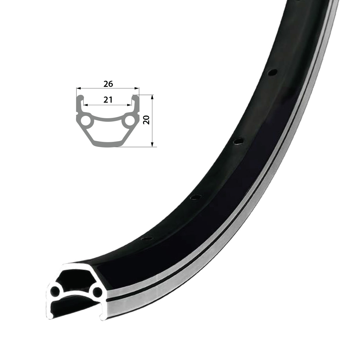 Обід Remerx HIT 21 RX 4521, 28'', 622x21, 36 відп., AV, чорний анодований, V-Br, CNC