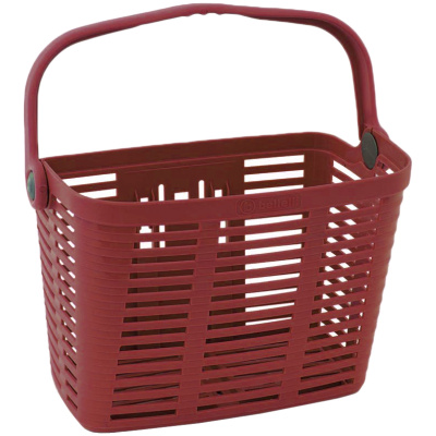 фото - Кошик Bellelli Plaza з кріпленням на кермо пластиковий темно-червоний