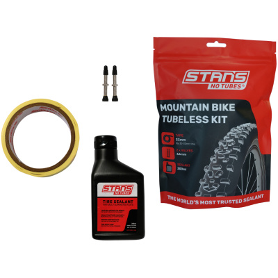 фото - Набор Stan’s Notubes Mountain Tubeless Kit 33 мм (лента 21мм, ниппеля 44мм, герметик 200мл)