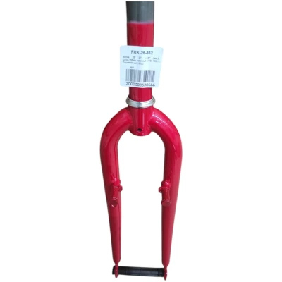 фото - Вилка 26″ жесткая ST 1-1/8″ шток-158мм резьб.  v-br красный YS 762-1 Dorozhnik LUX