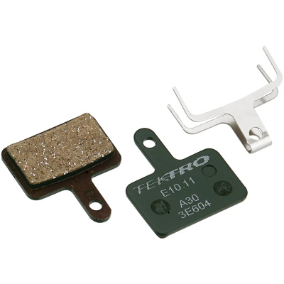 фото - Тормозные колодки TEKTRO E10.11 органика зеленый, пара