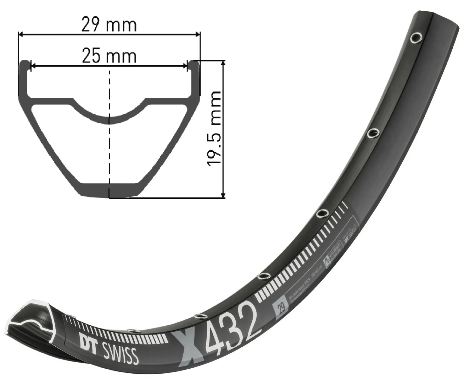 Фото Обод DT SWISS X 432 29×25 DISK BRAKE 28отв.
