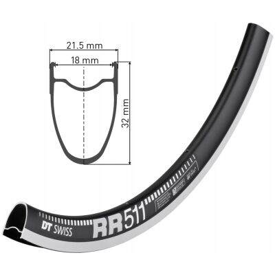 фото - Обод DT SWISS RR 511 29×18 RIM BRAKE 32отв.