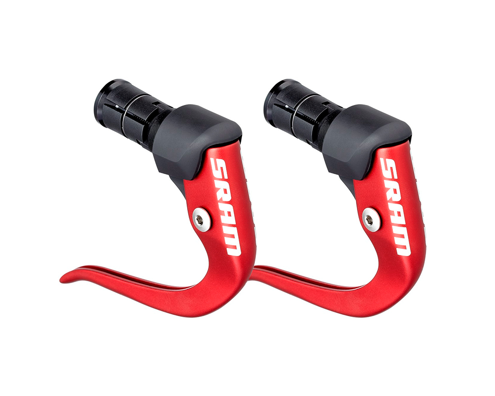 Гальмівні ручки SRAM S500 Aero в торець керма механіка червоний (пара)