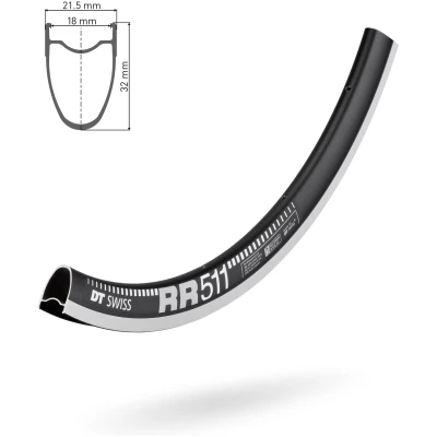 фото - Обод DT SWISS RR 511 29×18 RIM BRAKE 24отв.