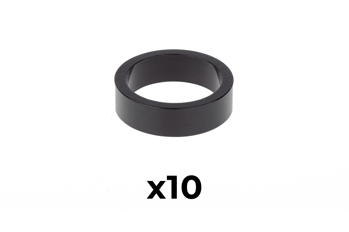 Кільце проставки NECO AS3610 під шток 1 1/8", висота: 10мм, чорний, (10 шт)