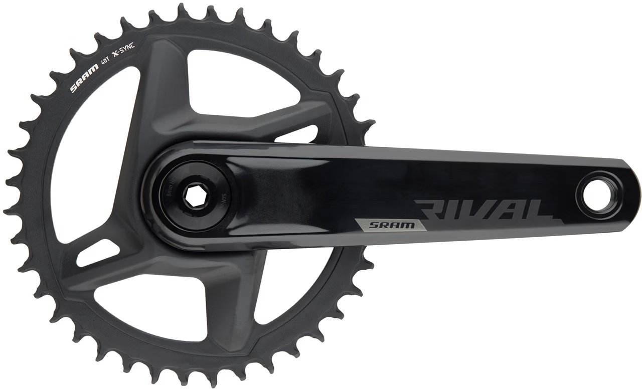 Комплект шатунів Sram RIVAL 1 DUB, 170мм, 42Т, чорні (OEM)