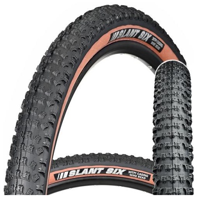 фото - Покришка Kenda K-1080 Slant Six Sport 29х2,2 30TPI чорний з коричневим (O-O-0682)