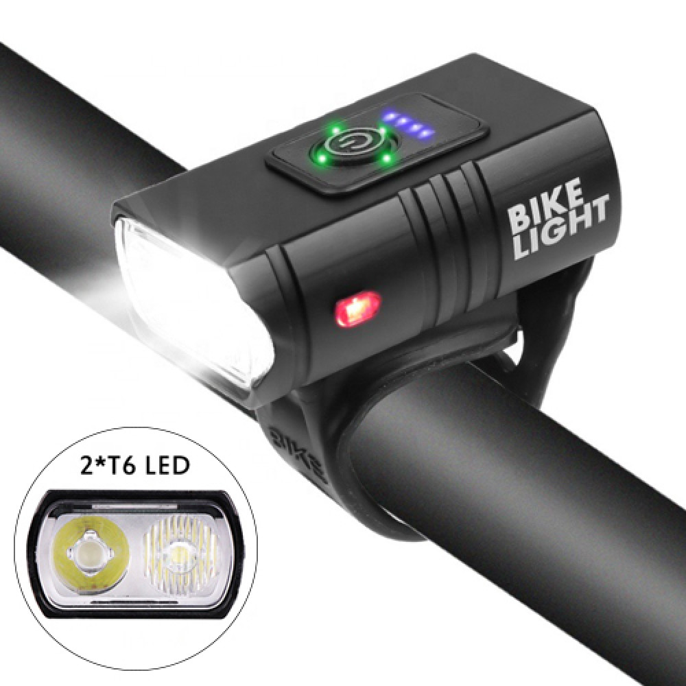 Ліхтар передній алюм. AU224 500LM, акум.1200mAh, USB