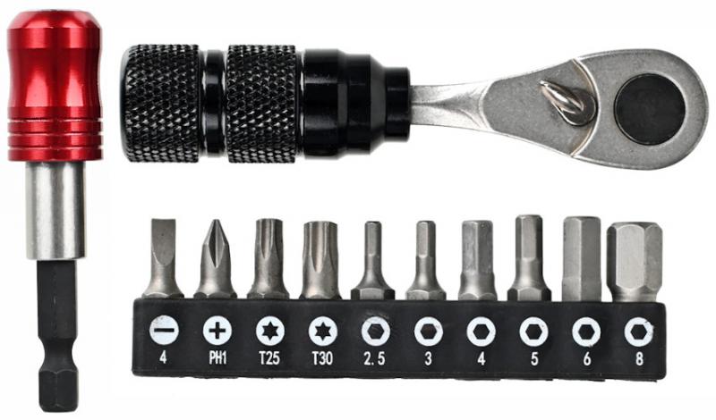 Фото Ключ трещотка ProX KIT-16, 90мм с шестигранниками и насосом (A-N-0308)